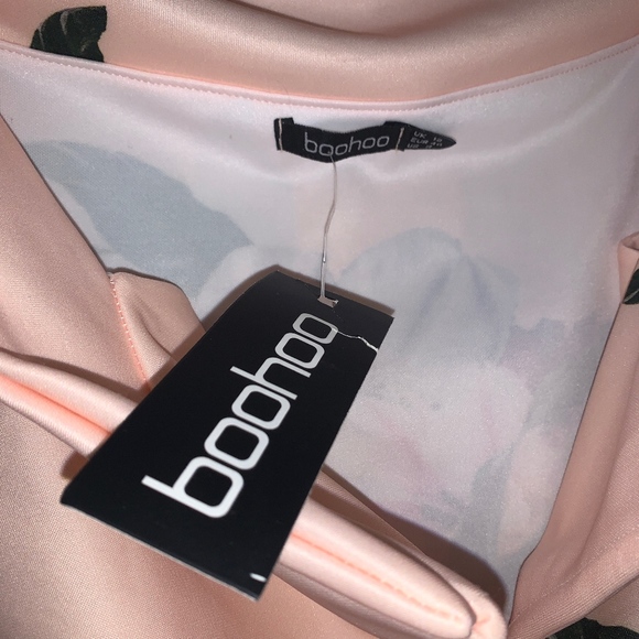 NWT Floral Bardot Frill Hem Midi Dress - Picture 3 of 6